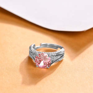 Anillos de Plata de Ley 925 de Primera Calidad para Mujer, Chapados en Rodio con Morganita de Corte Princesa, Joyería Fina, Tipo Anillo para Hombre - Product Image 2