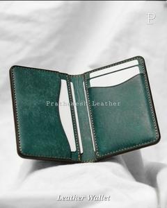 Portefeuille en cuir tanné végétal pour hommes Prix de gros sécurisé Portefeuilles classiques fabriqués à la main Portefeuille d'affaires élégant pour hommes - Product Image 3