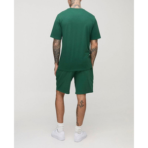 Ensembles d'été personnalisés pour hommes, t-shirt à manches courtes et ensembles courts Gym Fitness 100% coton, ensembles de shorts d'été - Product Image 5