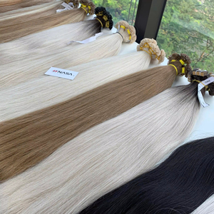 Extensions de cheveux humains vierges vietnamiens de qualité supérieure, pré-collées, à pointes plates en kératine, super double tirage, 500 grammes, prix de gros - Product Image 1