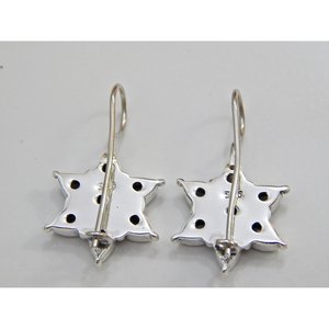 ต่างหูเซอร์โคเนียทรงลูกบาศก์เงิน925ทำมือเครื่องประดับดอกไม้สำหรับงานแต่งงานและของขวัญ E0021-GS ทันสมัย - Product Image 6