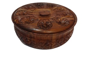 <b>Wooden</b> Fancy Hot Pots , Fancy Storage Pot Kitchen Wood Pots , Handmade Solid Wood Storage <b>Bowls</b> - Product Image 2