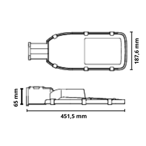 Led-Straatverlichting Pantser Slanke Snelweg Model Ip65 4000K Kleurtemperatuur 100Watt - Product Image 4