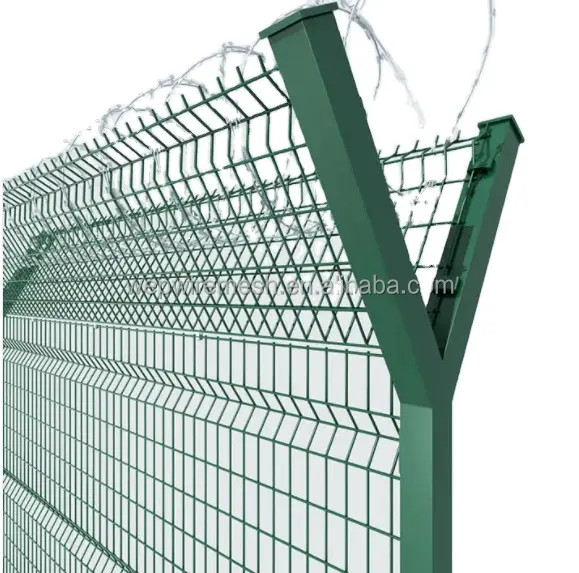 PVC d'acciaio galvanizzato rivestito 3D V che piega la recinzione curva del pannello della rete metallica saldata dell'azienda agricola del giardino
