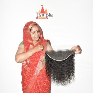 Wholesale 13*6 HD Frontal 100%Virgin Bundle Raw Indian Natural <b>Color</b> Black Women machine double weft Human <b>Hair</b> <b>Extensions</b> - Product Image 5