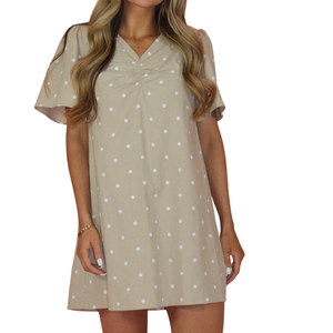 Elegant Long 100% Cotton A-Line Summer Eco-Friendly <b>Dress</b> with Unique Mesh Design - Product Image 1