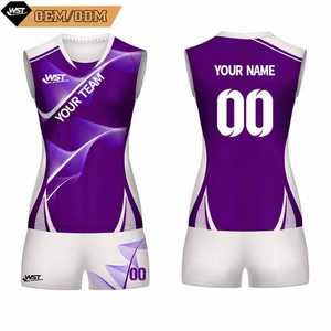 Camiseta de voleibol de equipo impreso con logotipo personalizado último diseño personalizable al por mayor - Product Image 1