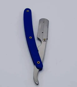 Rasoir de conception personnalisée droite et réutilisable à bas prix avec manche en plastique couleurs personnalisées - Product Image 2
