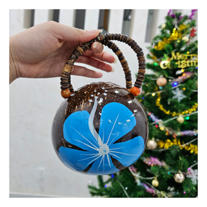 Bolso de hombro de cáscara de coco a la moda, hecho a mano con material natural, ideal para compras de verano o vacaciones relajantes - Product Image 6