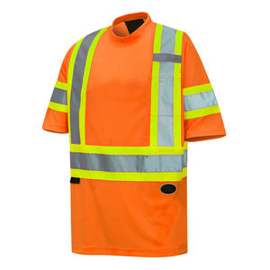 Venta al por mayor de camisas de seguridad de alta visibilidad amarillas personalizadas para todo tipo de clima de alta visibilidad de manga larga ropa de trabajo uniforme camisa camiseta para hombres - Product Image 1