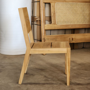 Chaise de salle à manger en teck d'extérieur de style moderne coussin imperméable pour la maison, hôtel, restaurant et cuisine pour le parc - Product Image 4