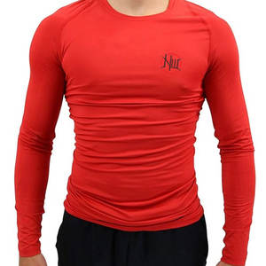 เสื้อคอมเพรสชั่นผู้ชาย ทรงปกติ น้ำหนักเบา ผ้าถัก ระบายอากาศได้ดี คุณภาพสูง สำหรับออกกำลังกาย สีสั่งทำได้ - Product Image 1