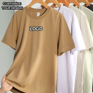 Wholesale Custom Printing 100% Cotton Oversize <b>Tshirt</b> <b>Men</b> Short Sleeve O-Neck Solid Pattern 220-260Grams Blank <b>Tshirt</b> Design - Product Image 2