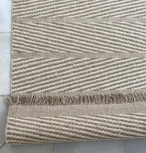 Indien tissé à la main Jute coton plat tissé Dhurrie tapis élégant rond motif tapis ensemble pour maison chambre porte cuisine Logo exportateur - Product Image 1