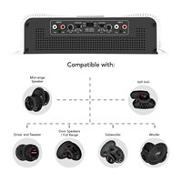 Taramps DS 4000x4 1 veya 2 ohm 4000 watt RMS 4 kanal 1000x4 watt RMS dijital Crossover HPF LPF Bridgedable Caraudio amplifikatör
