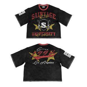 Débardeur Boxy Fit Vintage Imprimé Personnalisé Surdimensionné Recadré 100% Coton Streetwear Pour Hommes Design Personnalisé & Logo Sans Manches - Product Image 5