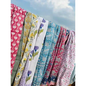 1 pièce Paréo d'été imprimé à la main, élégant cache-maillot de bain, motifs uniques, taille unique, fabriqué en Inde, 100% coton indien - Product Image 3