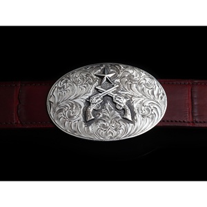 Pistolas de Plata de Ley AQ50 con Barra Fija y Bisagra, Tamaño 2x3 - Product Image 3