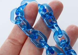 Eslabones de cadena de resina personalizables de gran tamaño en claro y multicolor Diseño de Ángel elegante disponible - Product Image 3