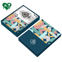 Cartes à jouer personnalisées pour bridge, double jeu avec couleur personnalisée dans une boîte rigide en carton, modèle G005 (TW)