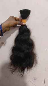 Cheveux indiens en vrac d'un seul fournisseur, non tissés, de qualité supérieure, donneur unique, brun naturel, double trame à la machine, vierge, Remy, 100% humain - Product Image 2