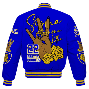 Sigma Gamma Rho 1922 Royal Poodle Varsity Jacket Premium SGRho Greek Life Letterman Heritage Coat - Product Image 5