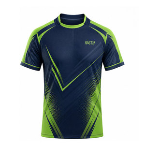 Maillot de rugby à manches courtes, léger, respirant, anti-humidité, personnalisable pour équipe, entraînement, tournoi, 100% adulte - Product Image 1