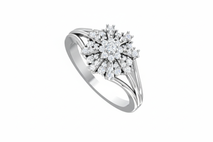 แหวนทอง 14K ประดับเพชรแท้สำหรับผู้หญิง |   0.33 กะรัต |   เครื่องประดับคุณภาพสูง รับสั่งซื้อจำนวนมาก - Product Image 4