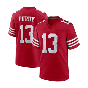 Nouveaux maillots de <span class=keywords><strong>San</strong></span> <span class=keywords><strong>Francisco</strong></span> # 13 Purdy # 85 Kittle # 23 Maillots de football américain McCaffrey cousus, édition limitée, USA - Product Image 1