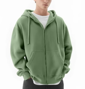 Sweat à capuche pour homme surdimensionné avec logo de marque personnalisé, fermeture éclair intégrale, 460 GSM, imperméable, qualité supérieure, plusieurs couleurs - Product Image 6