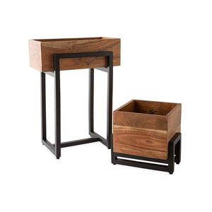 Jardineras simples de madera para jardín, uso de jardineras para exteriores e interiores para decoración de hogares y hoteles con soporte de madera - Product Image 6