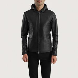 Chaqueta Bomber de cuero negro mate personalizada para marcas Servicio de etiqueta privada y suministro directo de fábrica - Product Image 2