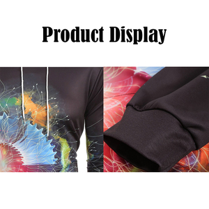 Sweat-shirt et sweat à capuche imprimés par sublimation pour hommes, résistant à la décoloration et en tissu doux, coupe athlétique, vêtements de sport en polyester, OEM/ODM - Product Image 3