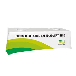 Event Custom Logo Printed Trade Show Table Runner For Polyester Satin Nylon Indoor Outdoor