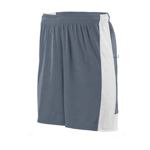 Pantalones cortos de baloncesto con estampado transpirable unisex recién llegados al por mayor 100% poliéster con bolsillos con cremallera logotipo personalizado con nombre del equipo estampado - Product Image 5