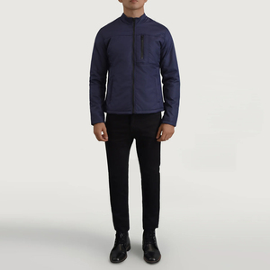 Supplier Fashion Style Custom logo Zipper Pocket <b>Slim</b> <b>Fit</b> <b>Jacket</b> Fleece Cotton Polyester Blend Soft Full Zipper Die For Men - Product Image 3