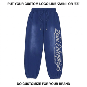 Pantalon léger en twill de coton et polyester premium 320 GSM, écologique, séchage rapide, respirant, avec cordon de serrage et plis sur le devant - Product Image 1
