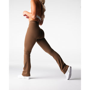Venta al por mayor sin esfuerzo Flare Leggings figura favorecedor cadera costura alta cintura y ropa activa moda gimnasio Leggings para mujeres - Product Image 5