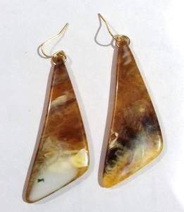 Pendientes de aro de cuerno natural clásico con diamante y Perla gota larga y perno IGI joyería de declaración de fiesta certificada - Product Image 2