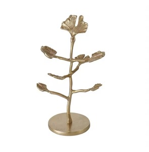 เครื่องประดับทองหรูหรายืนสำหรับต่างหูสร้อยคอแหวนที่จัดเก็บโลหะที่ทันสมัยสำหรับโต๊ะเครื่องแป้งโต๊ะเครื่องแป้งและตู้โชว์ - Product Image 4