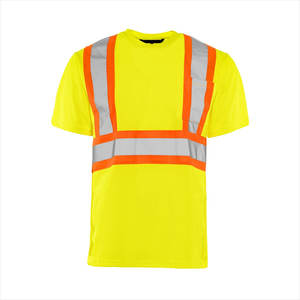 100% Polyester Work-wear Safety Polo T-shirt à manches courtes Polyester Hi Vis Vêtements de travail réfléchissants Sécurité T-shirts réfléchissants - Product Image 1