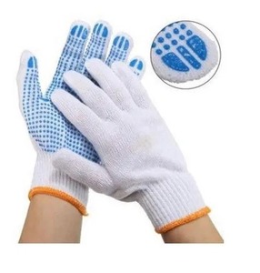 Gants en coton avec points de préhension Gants de sécurité durables pour le soudage Construction Conduite Jardin Travail Gants en cuir - Product Image 2