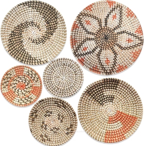 ¡Venta caliente 2025! Juegos para colgar en la pared decoración de material natural algas marinas ratán bambú diseño moderno único Hotel interior de la casa - Product Image 1