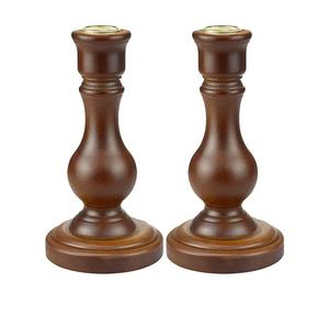 Natural Wood Candle Stand with Glass Top Metal Construction <b>for</b> Home <b>Garden</b> Christmas and Wedding Decorations - Product Image 3