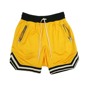 Short streetwear vintage pour homme, avec broderie personnalisée, short de basket-ball rétro à double maille pour femme - Product Image 3
