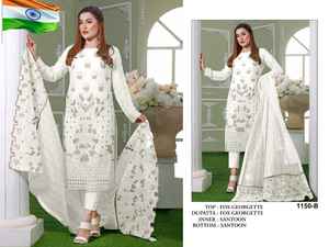 Georgette-Bordado de estilo paquistaní para mujer, trabajo, Salwar Kameez, fiesta de boda, indio, paquistaní, venta al por mayor - Product Image 4