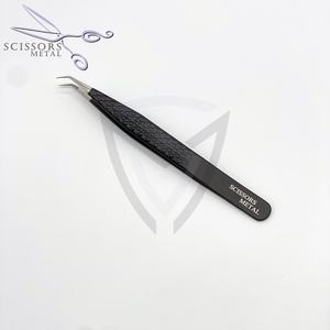 Pince à épiler 3D attachée à la main mince à 65 degrés de fibre de mélange professionnel pour l'outil d'extensions de cils d'application de cils de volume - Product Image 6