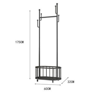 Organizador de Ropa KPT68012 con Práctica Cesta de Almacenamiento, Tipo Vertical de Acero Inoxidable para Sala de Estar - Product Image 5