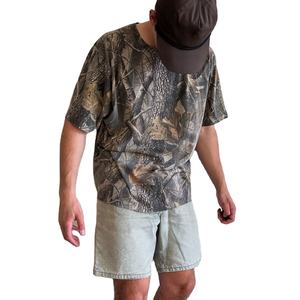 T-shirt personnalisé 100 % coton camouflage imprimé numérique de haute qualité, doux, délavé à l'acide, effet vieilli, logo décoloré par le soleil, pour homme - Product Image 2
