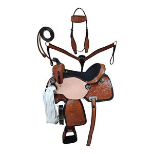 Vente en gros de selles pour adultes de course de baril de qualité supérieure selles de cheval occidentales en cuir véritable faites à la main en vrac usine de tack de rodéo - Product Image 1